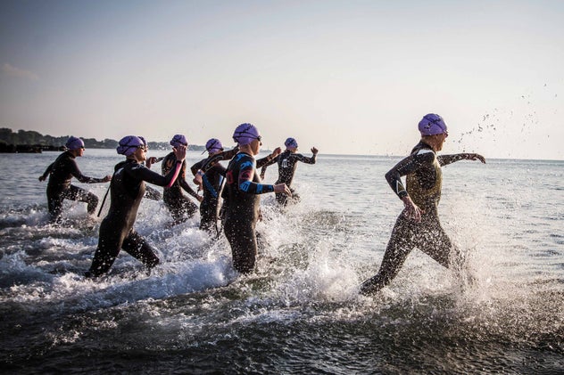 people swimming showing Swimming Techniques for Open Water Challenges