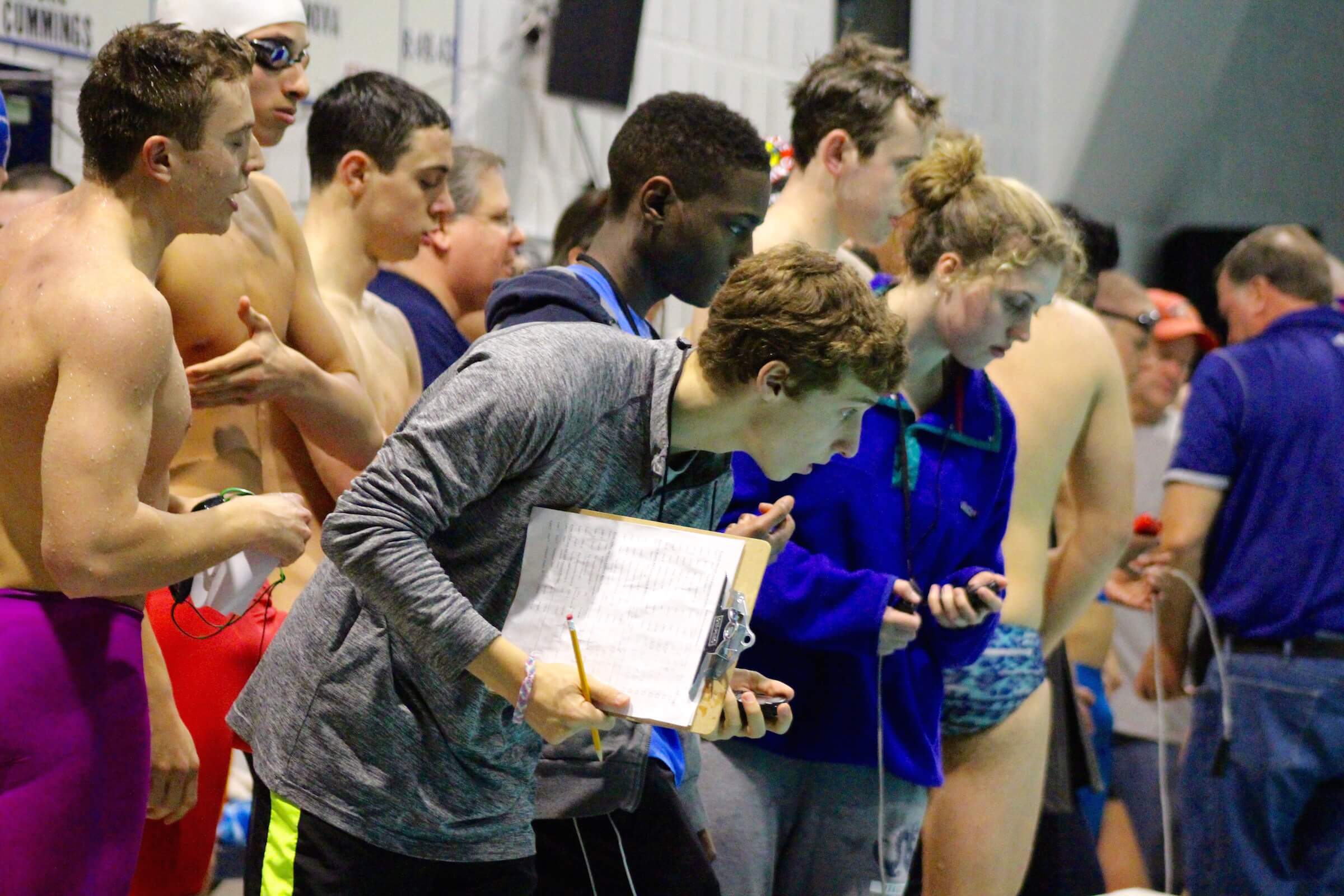 Swimmers Achieving Personal Bests